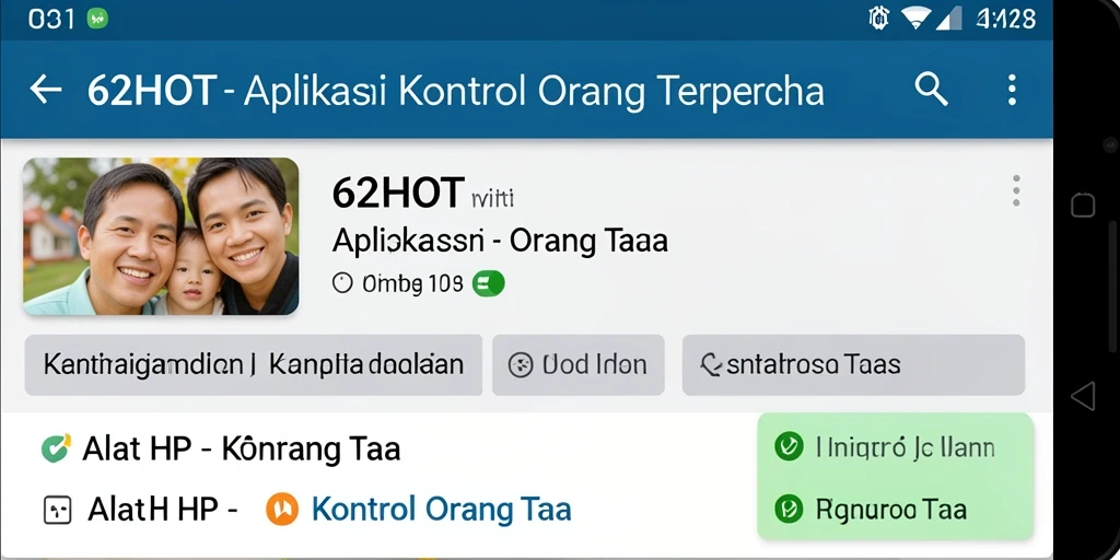 Antarmuka 62HOT yang mudah digunakan untuk kontrol orang tua.