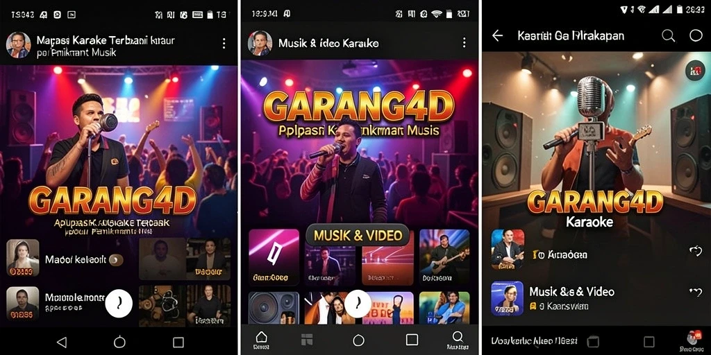 Tampilan antarmuka GARANG4D untuk pengalaman Karaoke yang seru.