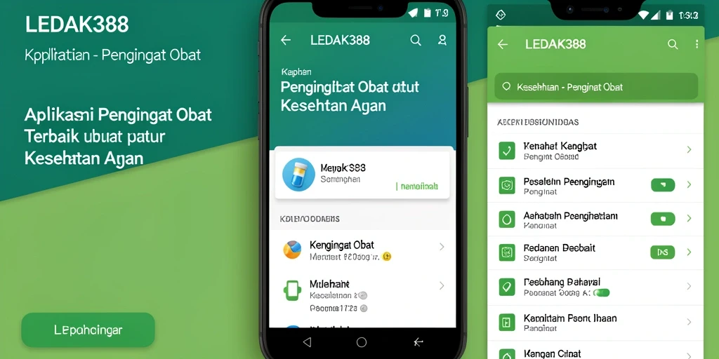 Antarmuka LEDAK388 yang sederhana dan fungsional untuk Pengingat Obat.