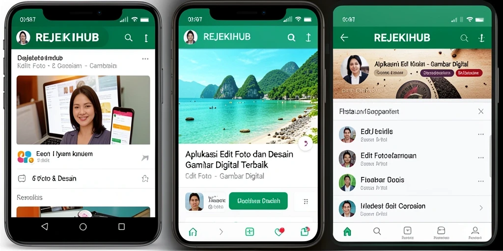 Antarmuka REJEKIHUB dengan fitur Gambar Digital yang menarik.