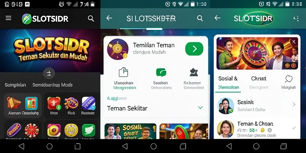 Antarmuka SLOTSIDR untuk menjalin pertemanan di sekitar Anda.