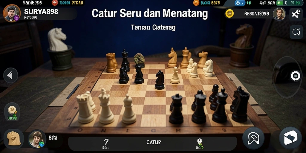 Tampilan antarmuka menarik dari game Catur SURYA898.