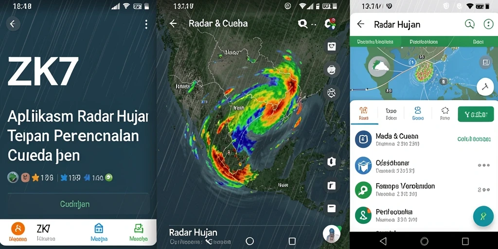 Tampilan antarmuka aplikasi ZK7 untuk memantau Radar Hujan.